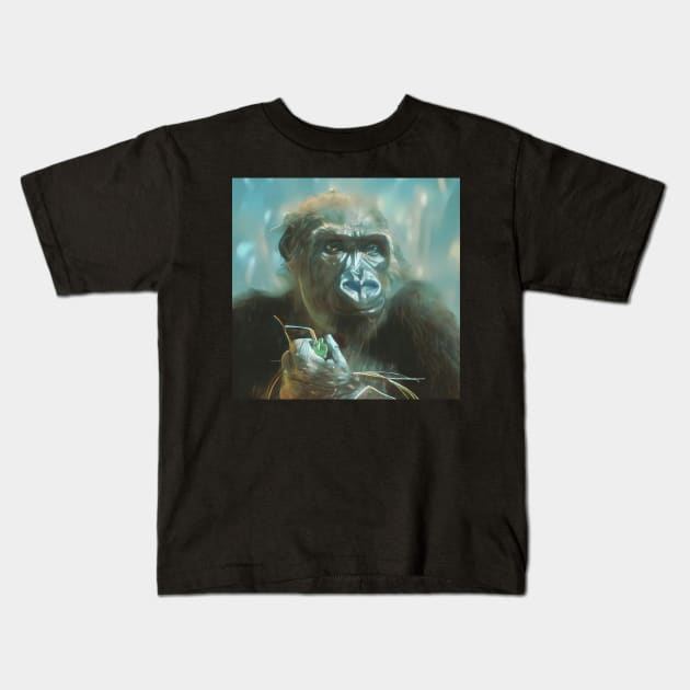 Western Lowland Gorilla Kids T-Shirt by Sharonzoolady